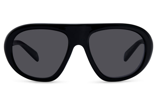 Black Oversized Aviator Sunglasses Pilot Glasses