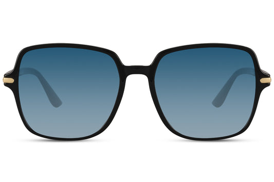 Blue Rectangle Oversized Sunglasses