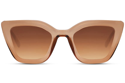 Brown Frame Cat Eye Sunglasses