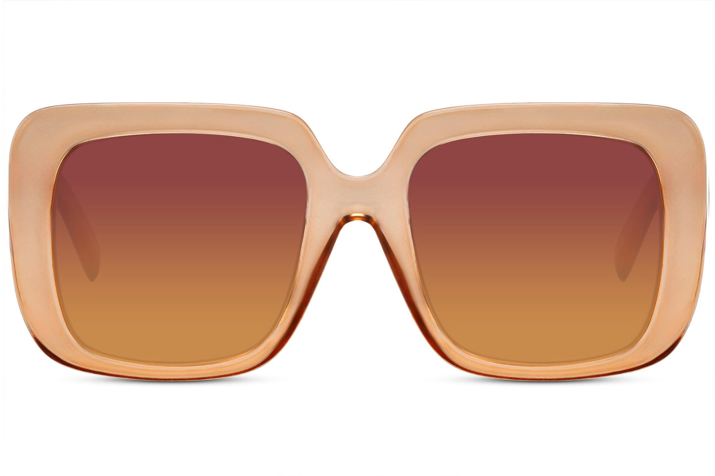 Brown Oversized Square Sunglasses