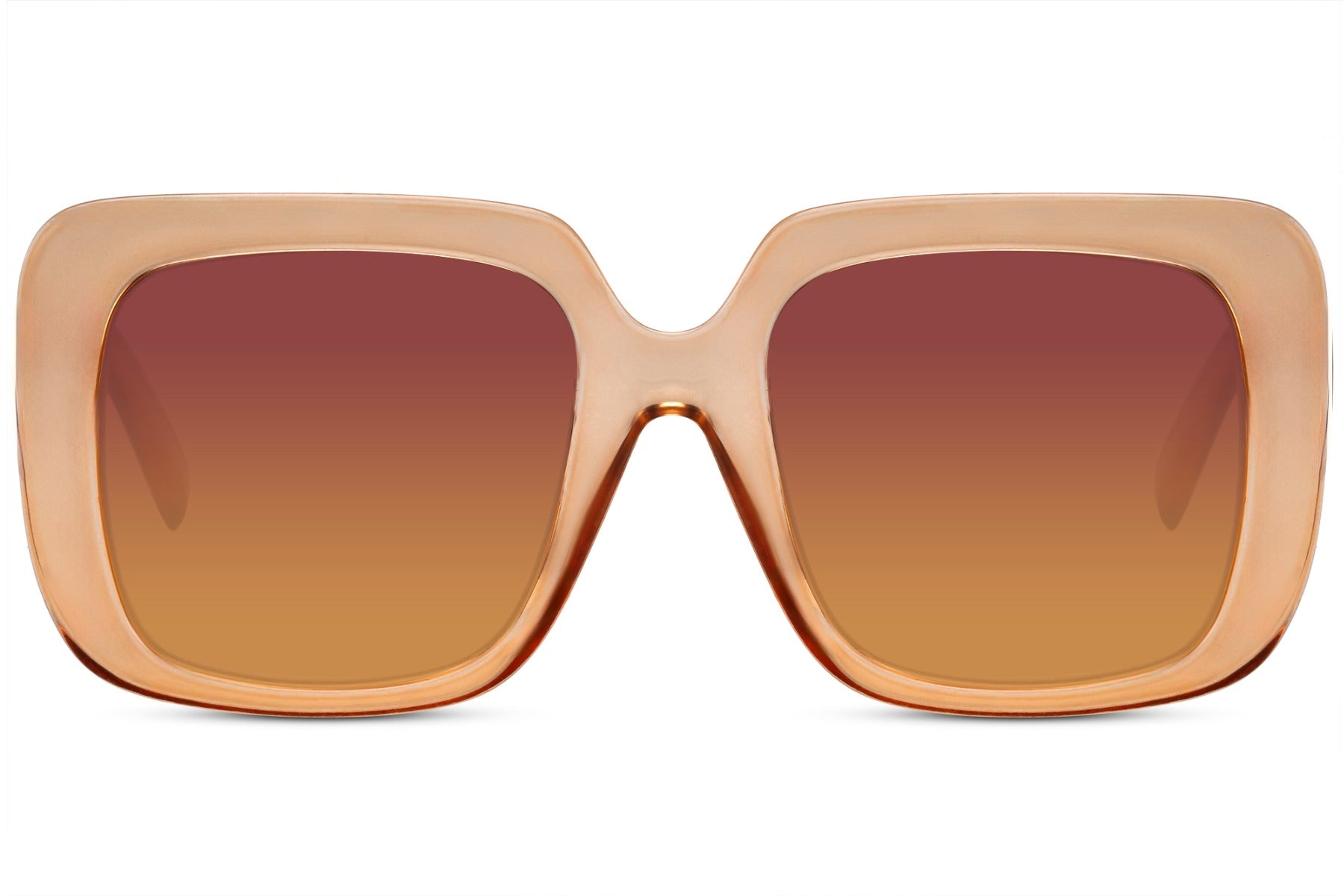 Brown Oversized Square Sunglasses