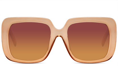 Brown Oversized Square Sunglasses