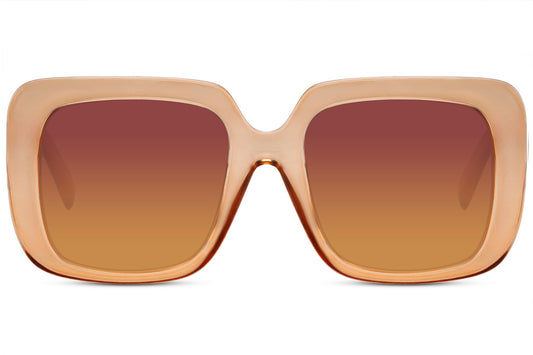 Brown Oversized Square Sunglasses