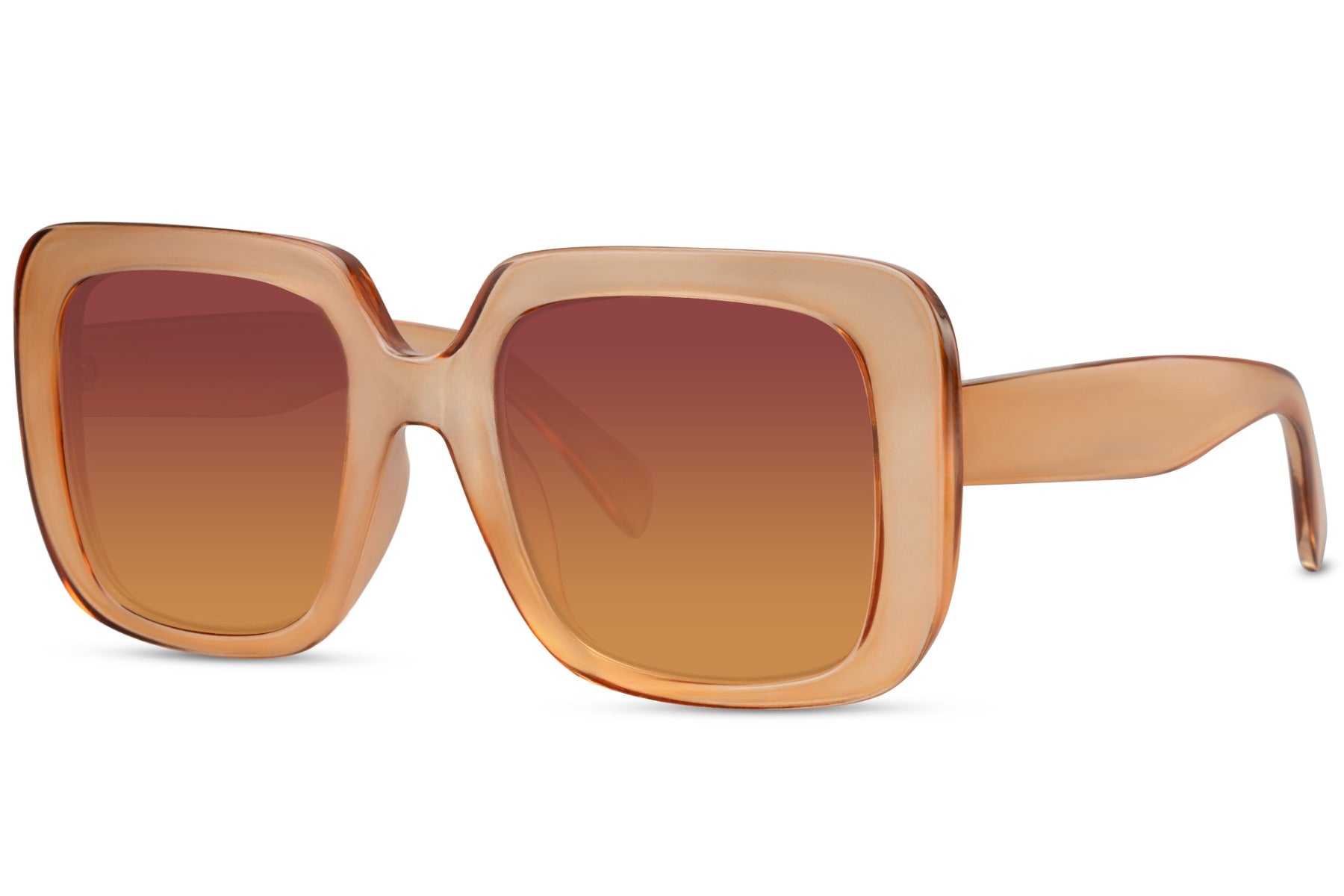 Brown Oversized Square Sunglasses 1