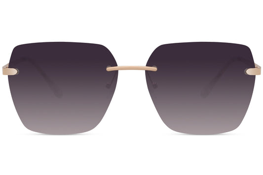 Buy Rimless Black Oversized Sunglasses Women