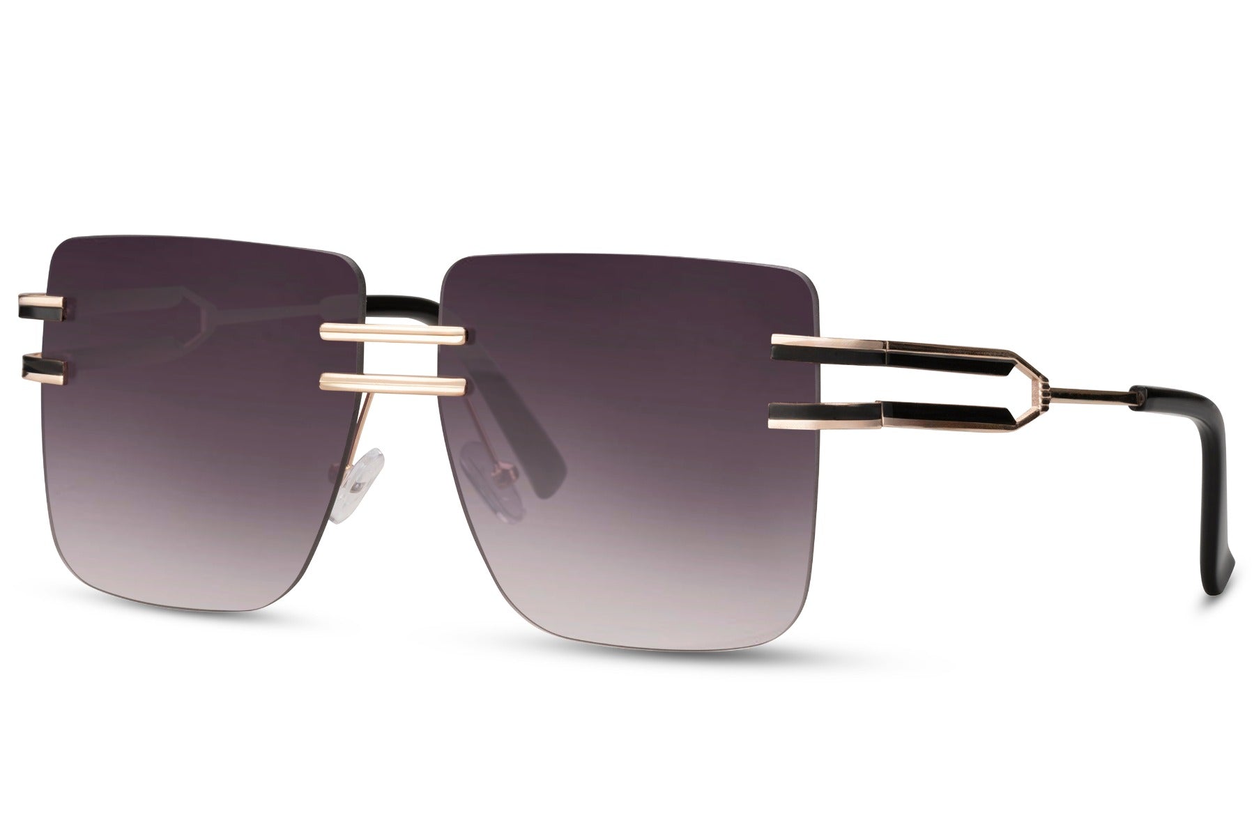Designer Black Oversized Sunglasses side view