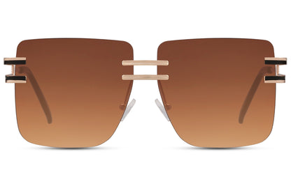 Designer Brown Oversized Sunglasses