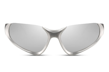 Designer Silver Cat Eye Sunglasses