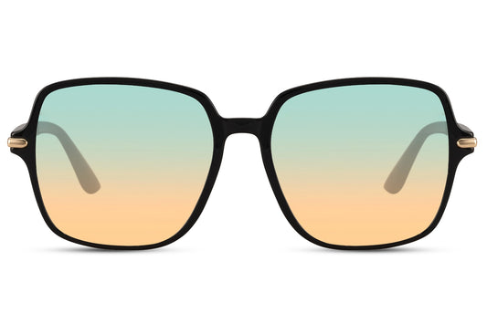 Gradient Square Rectangle Oversized Sunglasses