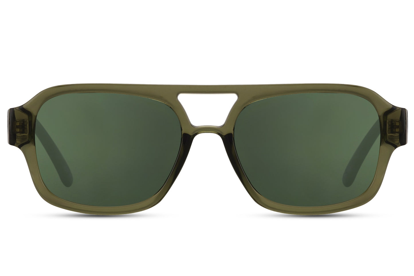 Green Aviator Sunglasses