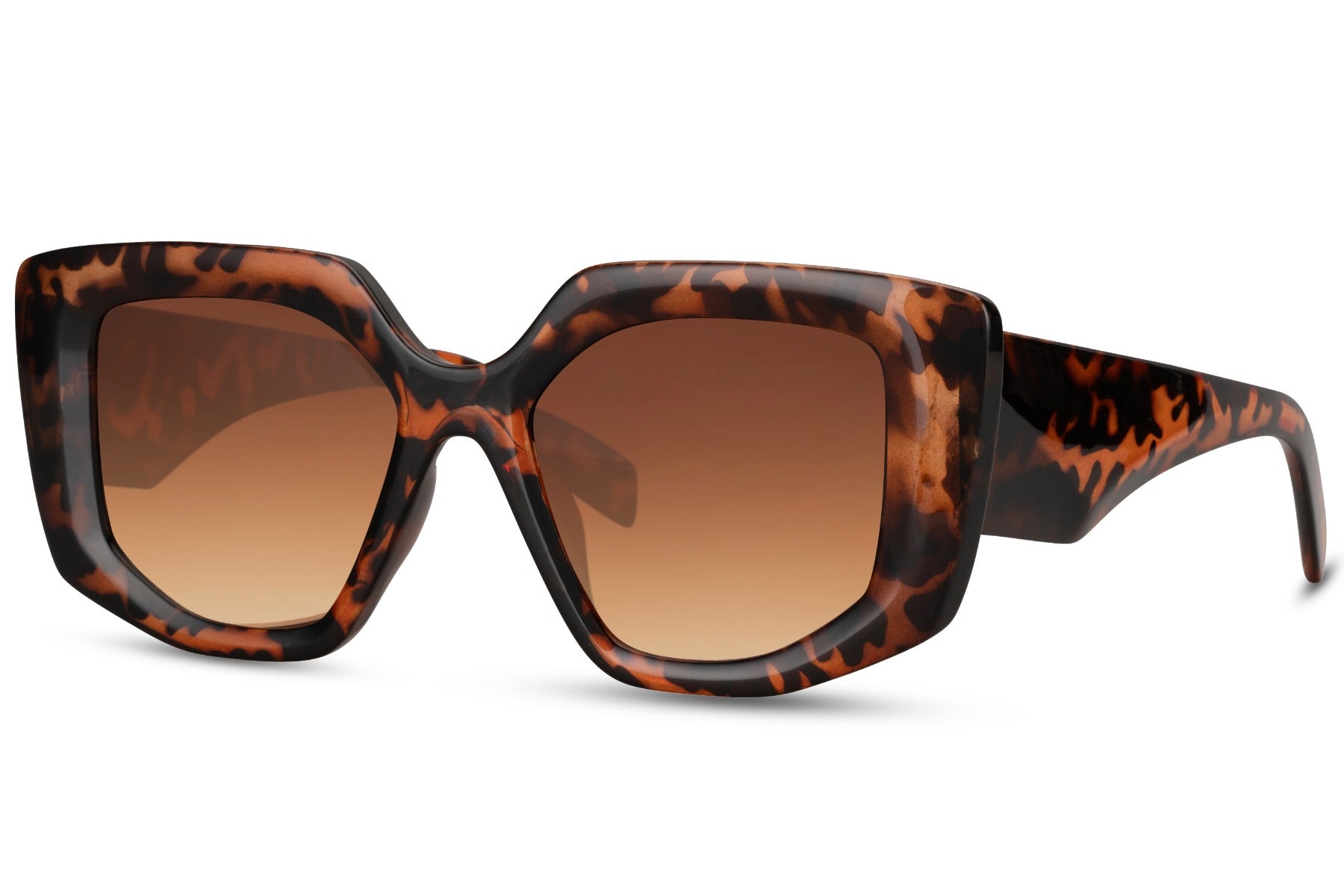 Leopard Print Women's Oversized Sunglass