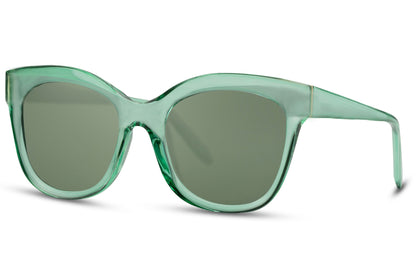 Women's Green Oversized Sunglasses UK 1
