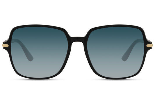 Blue Square Rectangle Oversized Sunglasses