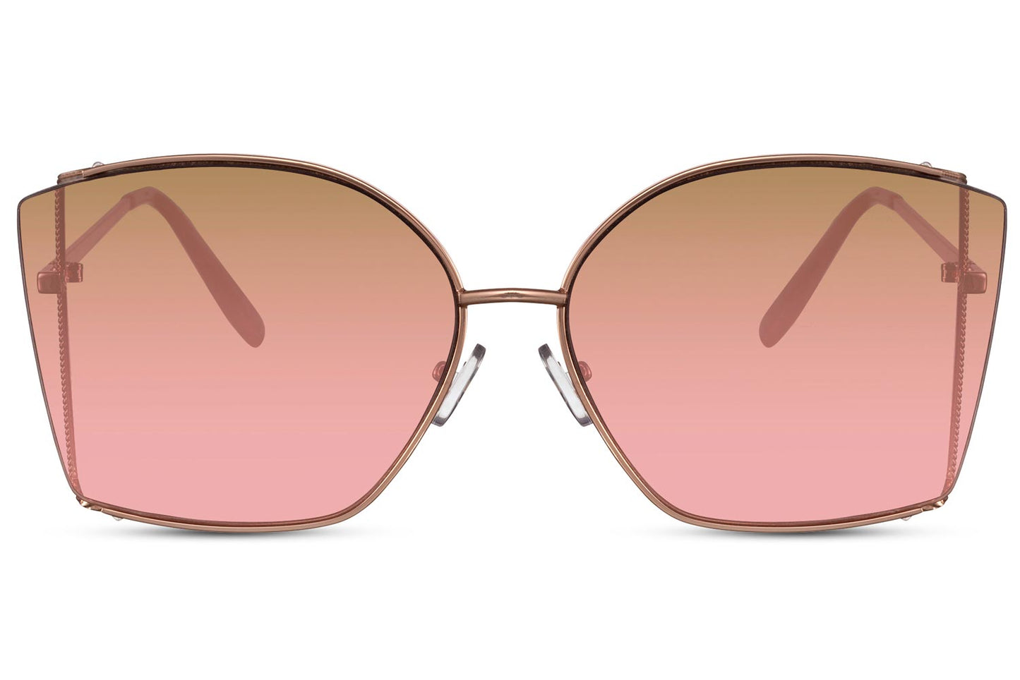 full frame sunglasses with pink lenses