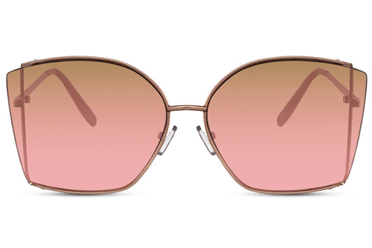 full frame sunglasses with pink lenses